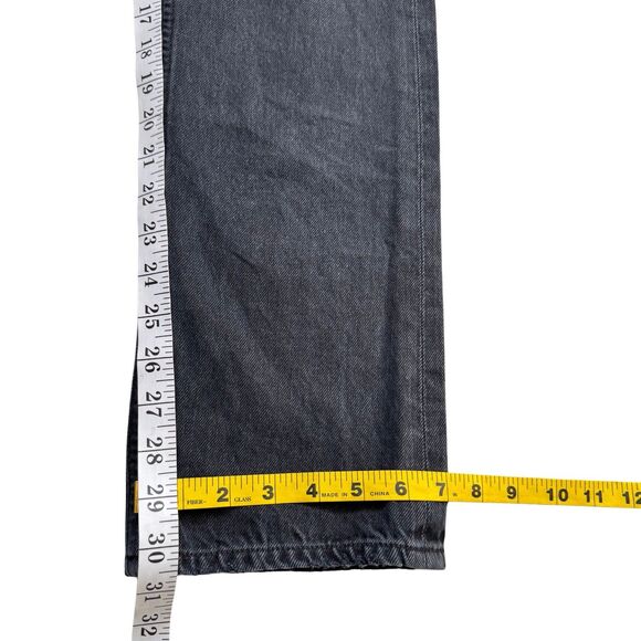 AGOLDE Lana Jeans Size 24 Faded Black Disorder Straight Button Fly Distressing - Picture 13 of 16